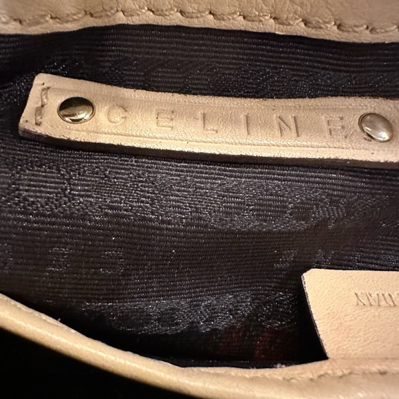 Celine Gorgeous Tan and Red Leather Satchel - Picture 15 of 16